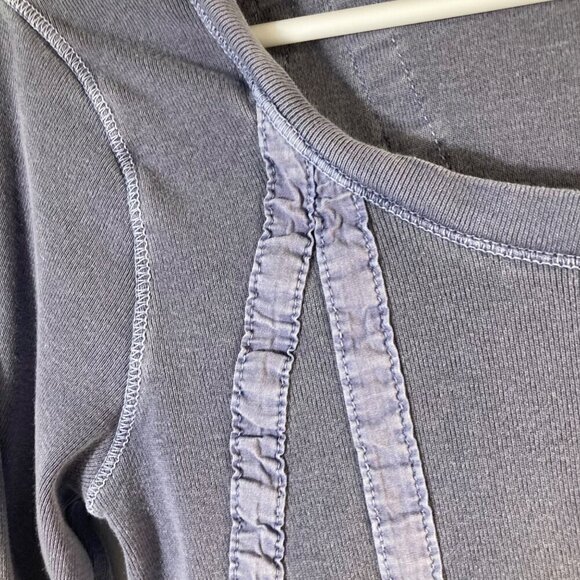 Womens French Connection Corset Style Top Blue Gray L snug - Picture 3 of 6